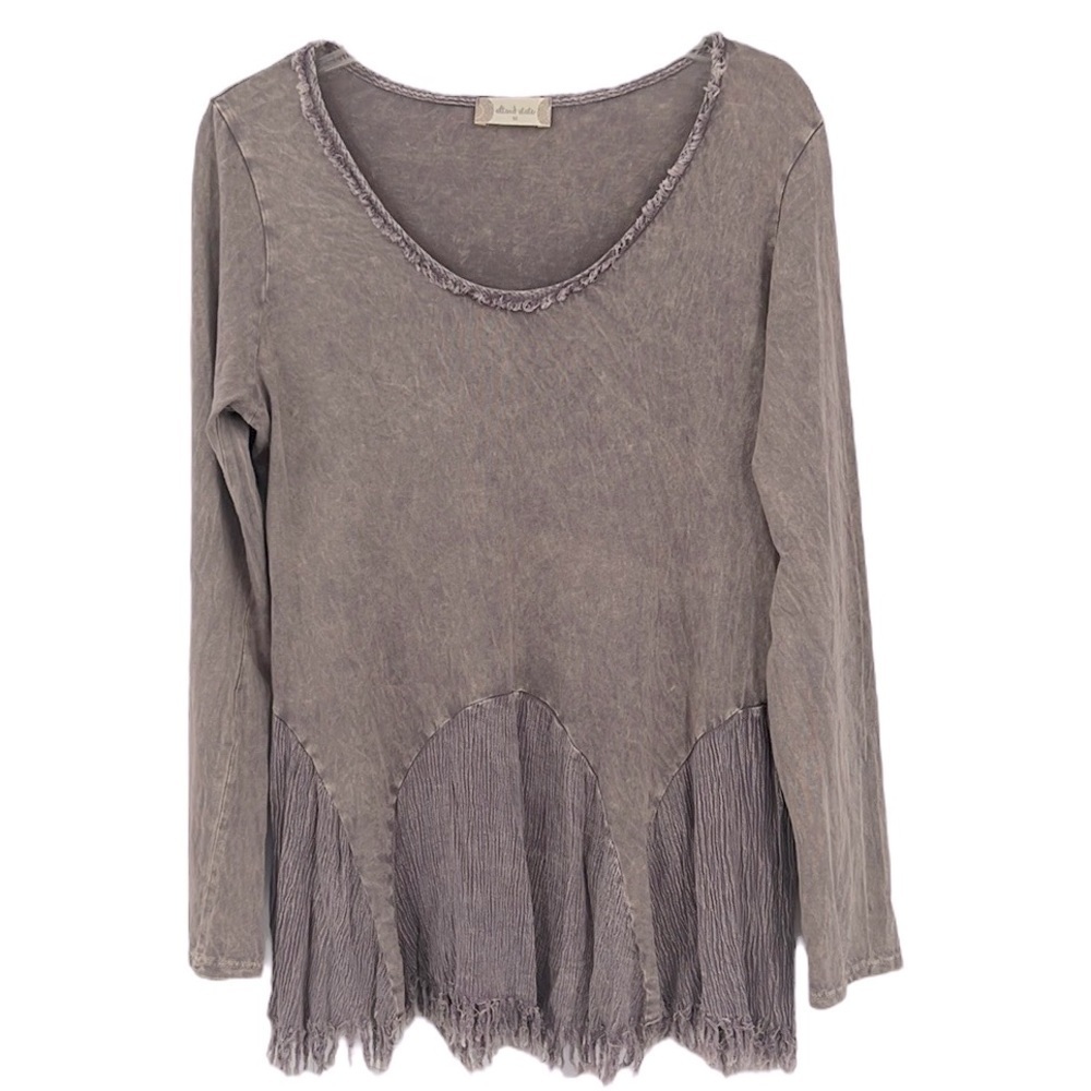 altar’d state scoop, neck, long sleeve, bohemian style top SZ M